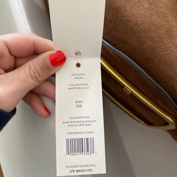 Tory Burch Sawyer Needlepoint Shoulder Bag - Picture 8 of 8